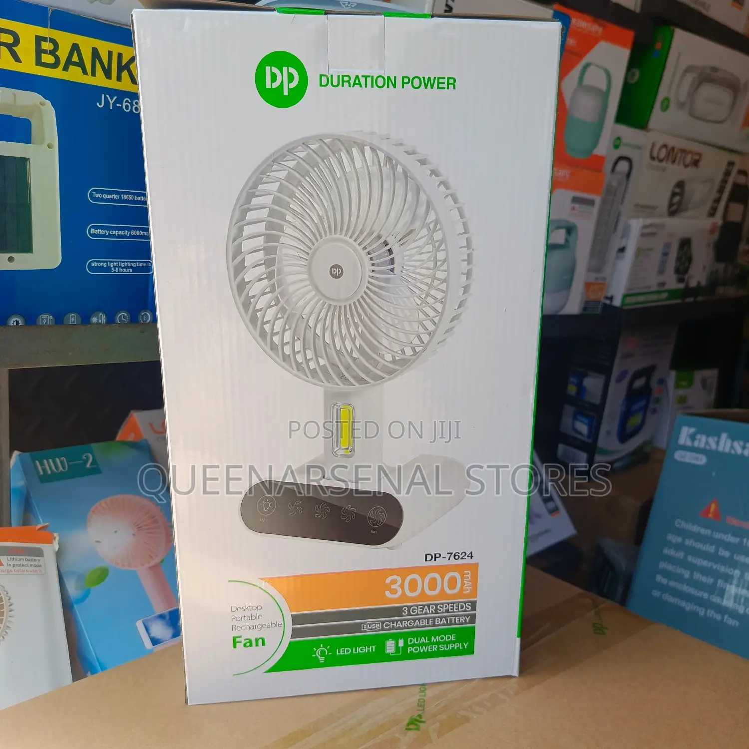 Rechargeable Fan With Ledlight