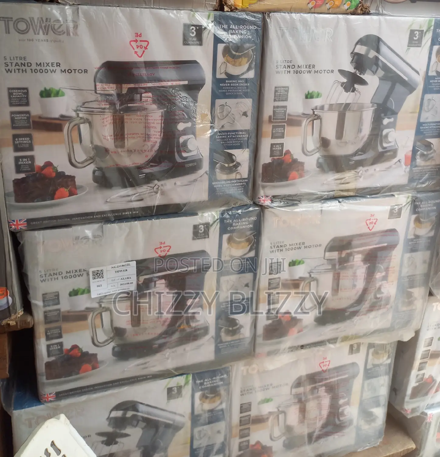 Multipurpose 5.Litres Cake and Stand Mixer - 1000w