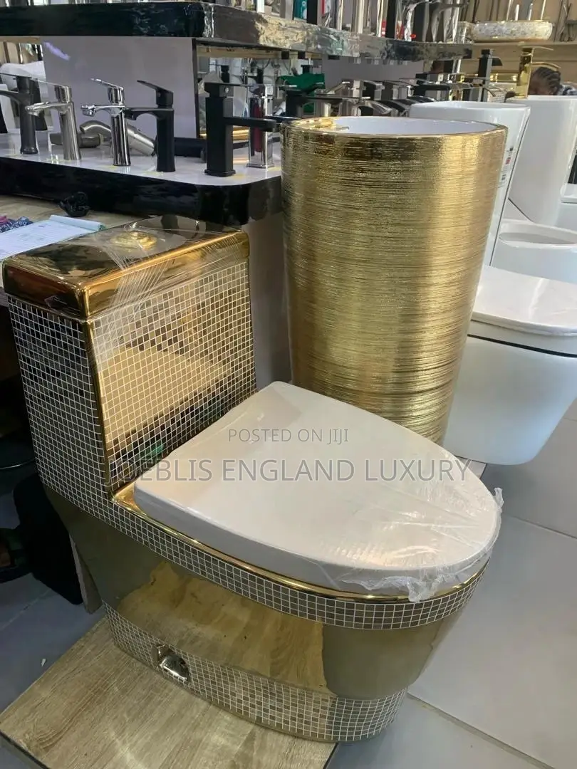 Gold and White Royal Standard WC With Math Design