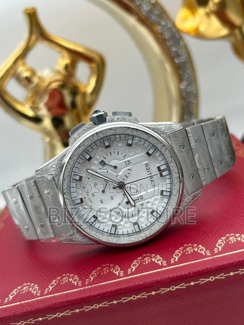 Original Cartier Chronograph Silver Chain Watch's Available