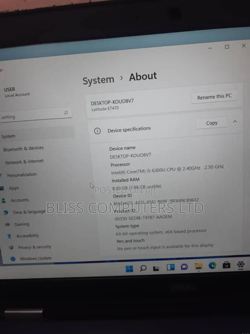Laptop Dell Latitude 14 E7470 8GB Intel Core i5 SSD 256GB