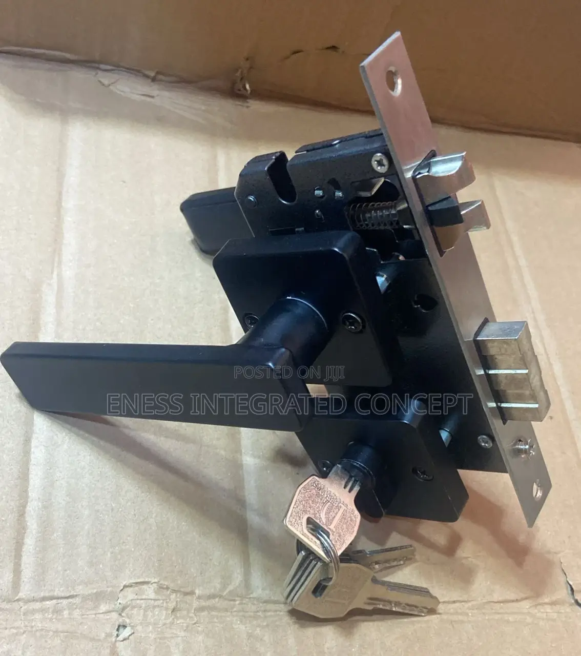 High Quality Black Coated Door Lock - Small Engine