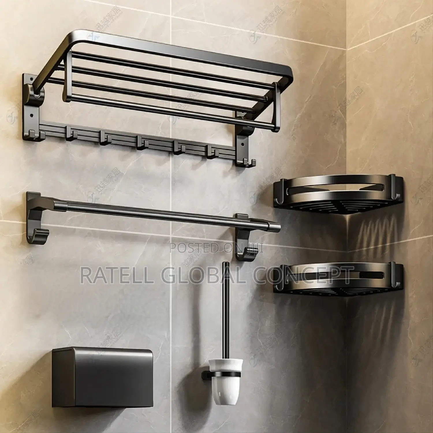 Heavy Guage Bathroom Accessories Set