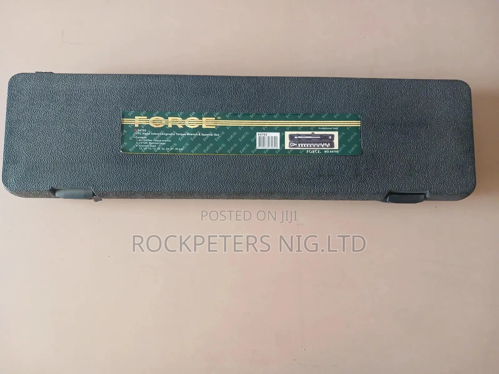 Force 64705 1/2"Dr.Changeable Head Torque Wrench Spanner Set(13-30mm)