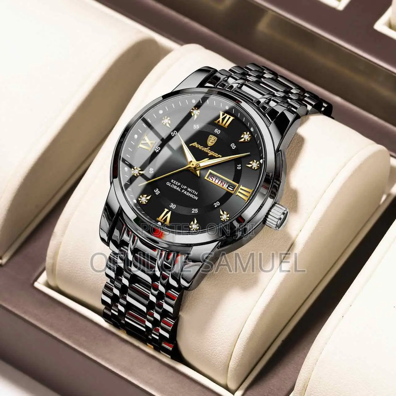 Poedagar Sapphire Glass Wristwatch