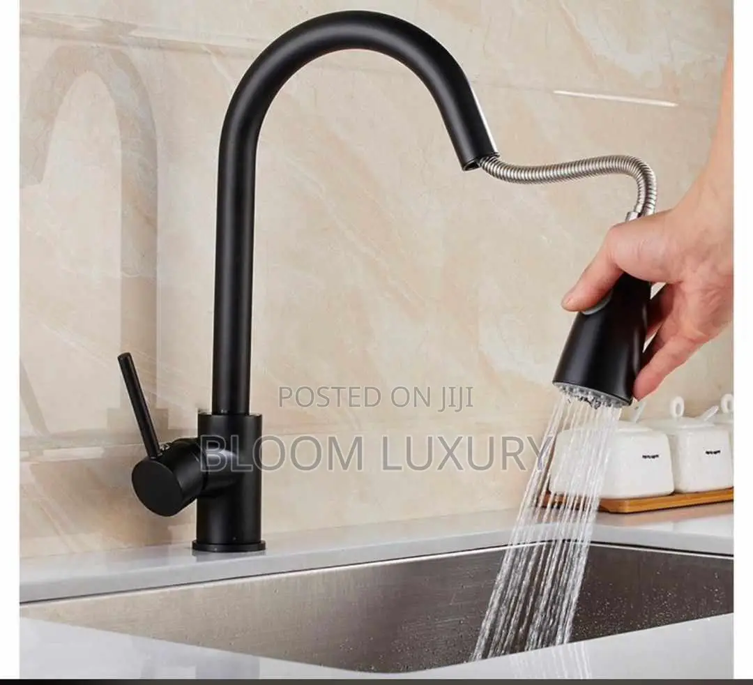 Pull Out Black Kitchen Sink Faucet