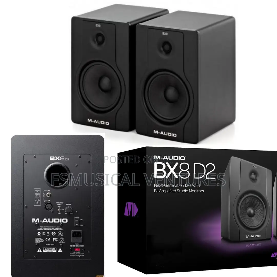 M Audio BX8 D2 130watts Bi-Amplified Studio Monitor