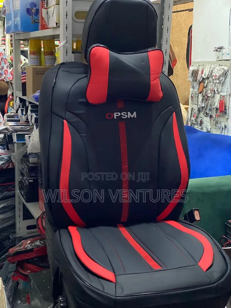 5 Seater Red and Black OPSM Car Leather Seat Cover