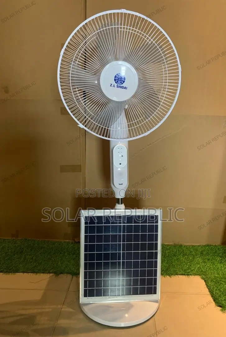 Solar Standing Fan With Remote