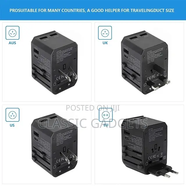 Powerology 45w Pd Universal Multi-Port Travel Charger