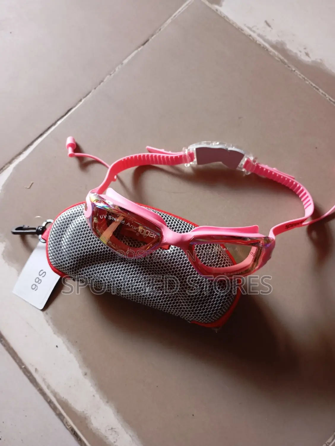 Pink Swimming Goggles With Ear Plugs