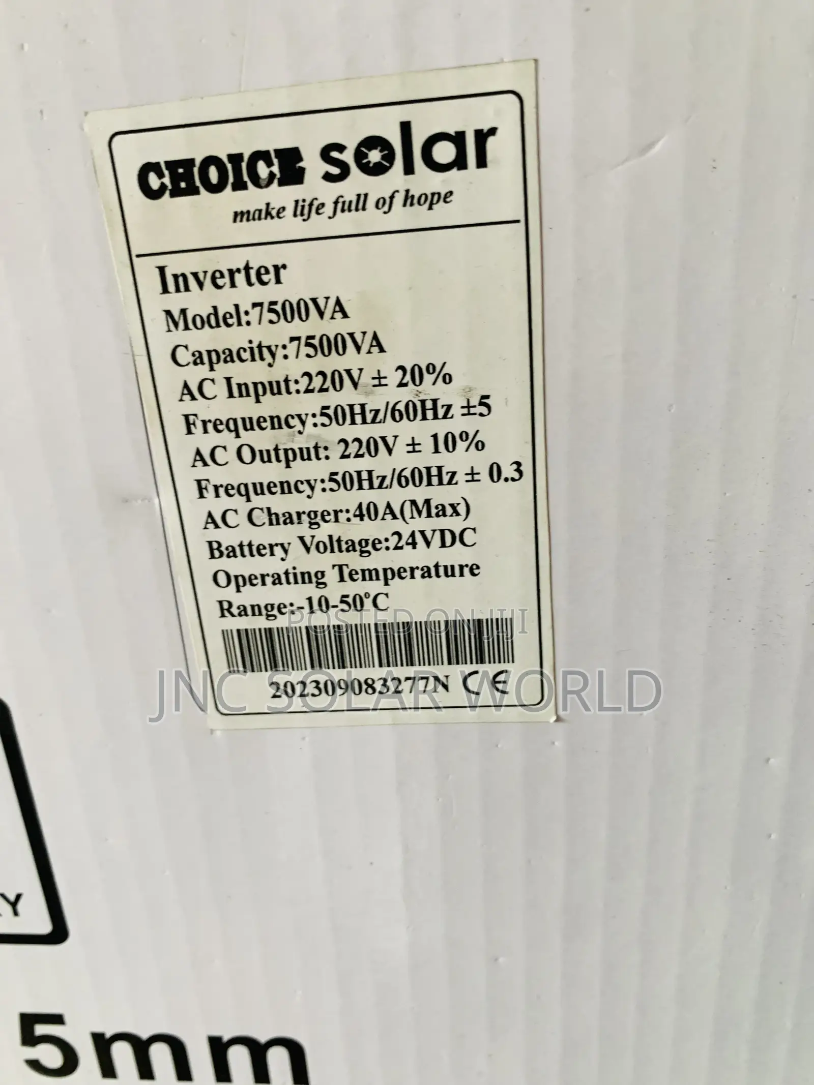 7.5kva/24v Choice Inverter