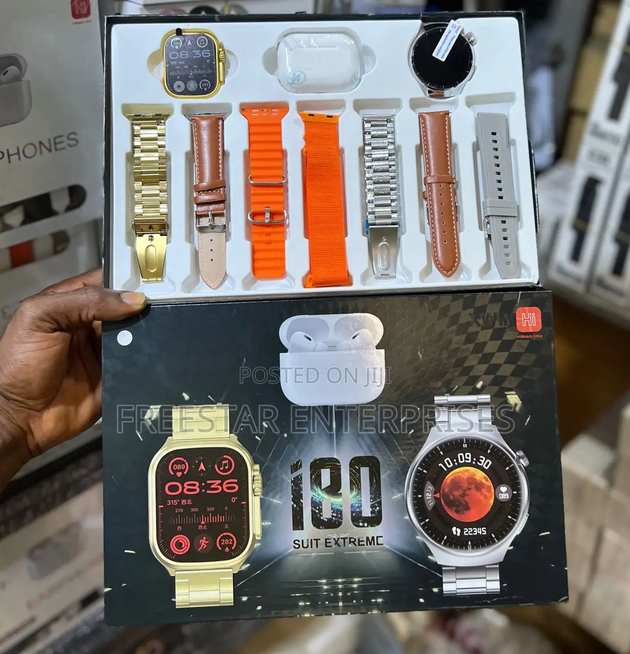 I80 Extreme Suit 2 Smart Watch Set. Bluetooth Earbud Strap