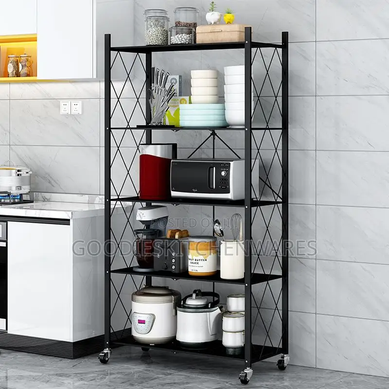 5 Layers Foldable Kitchen Shelves/ Kitchen Rack