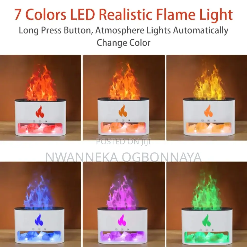 Fireplace Humidifier Crystal Salt Rock Fire Lamp