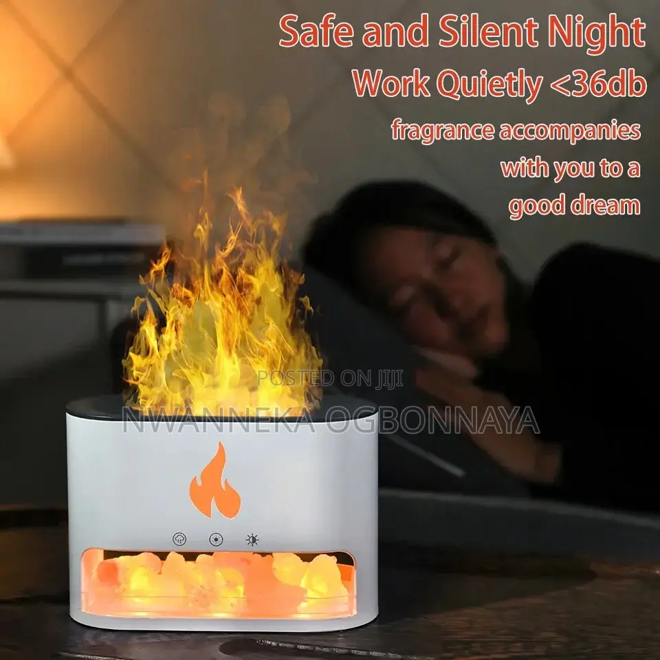 Fireplace Humidifier Crystal Salt Rock Fire Lamp