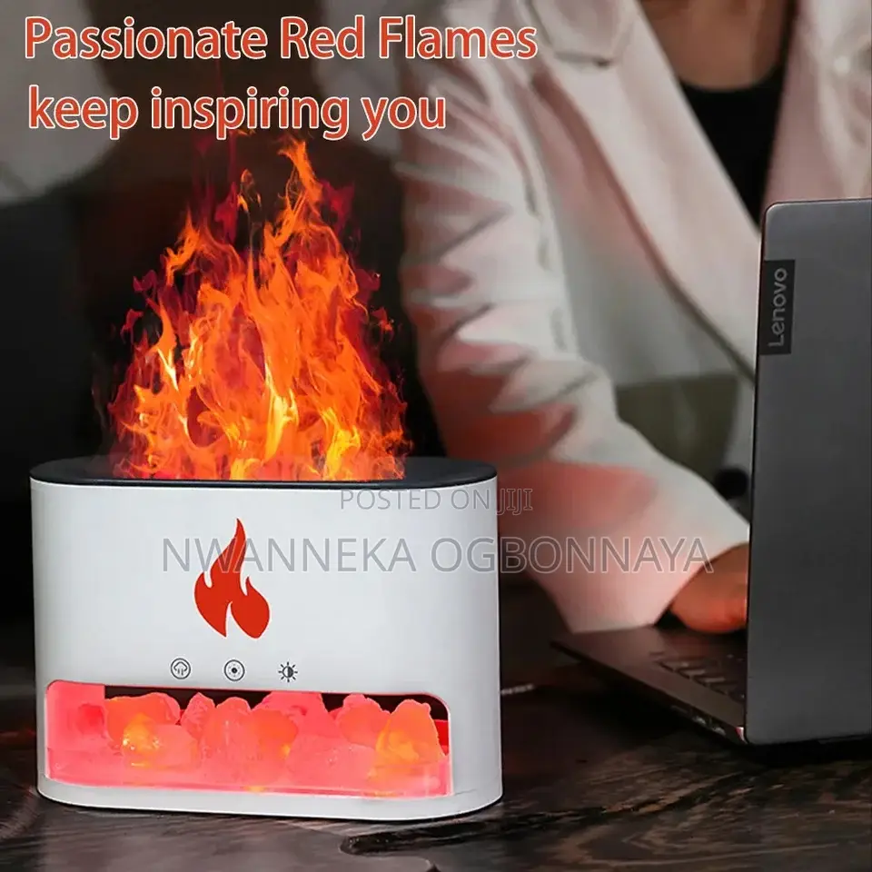 Fireplace Humidifier Crystal Salt Rock Fire Lamp