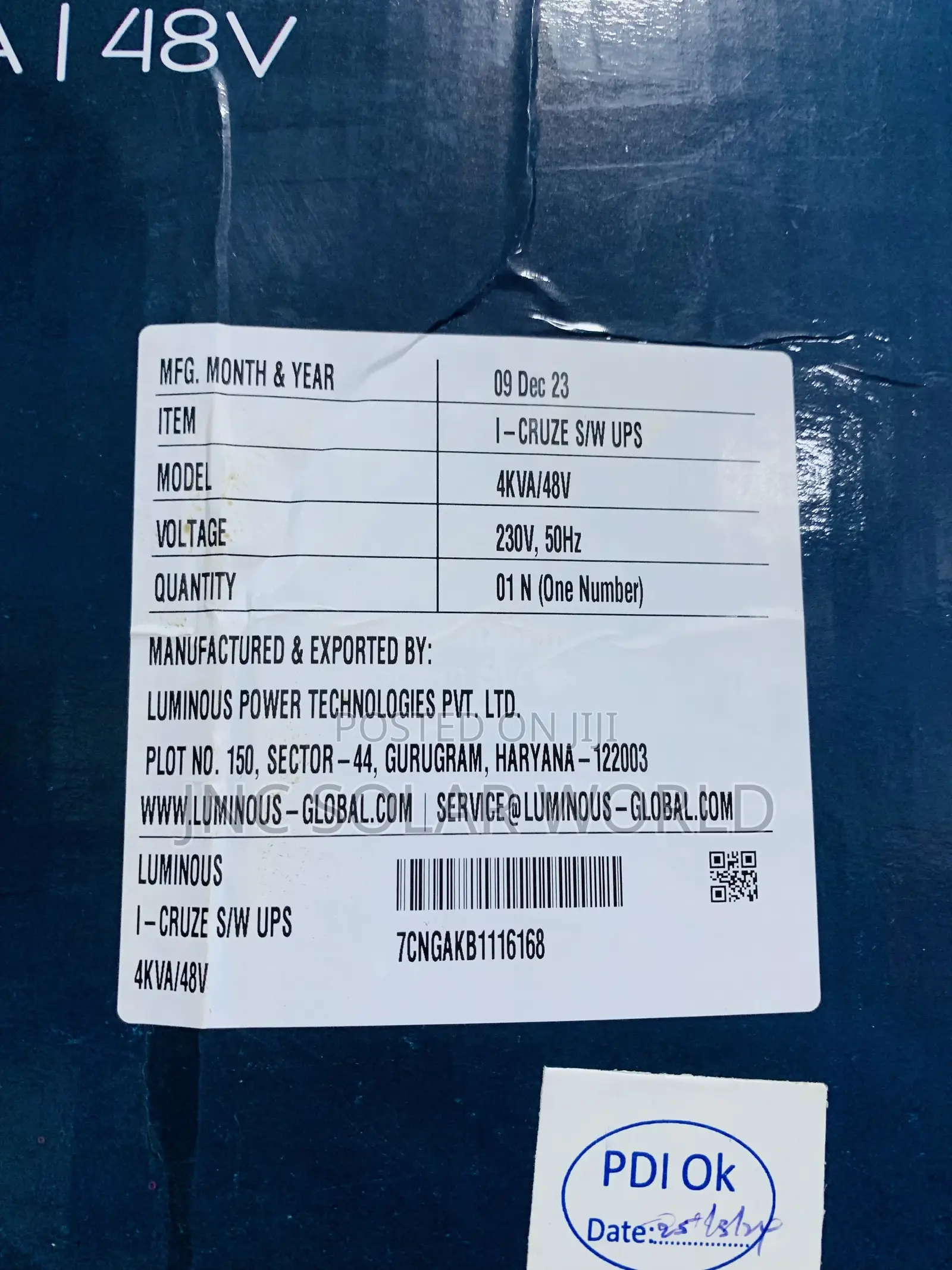4kav/48v Luminous Inverter