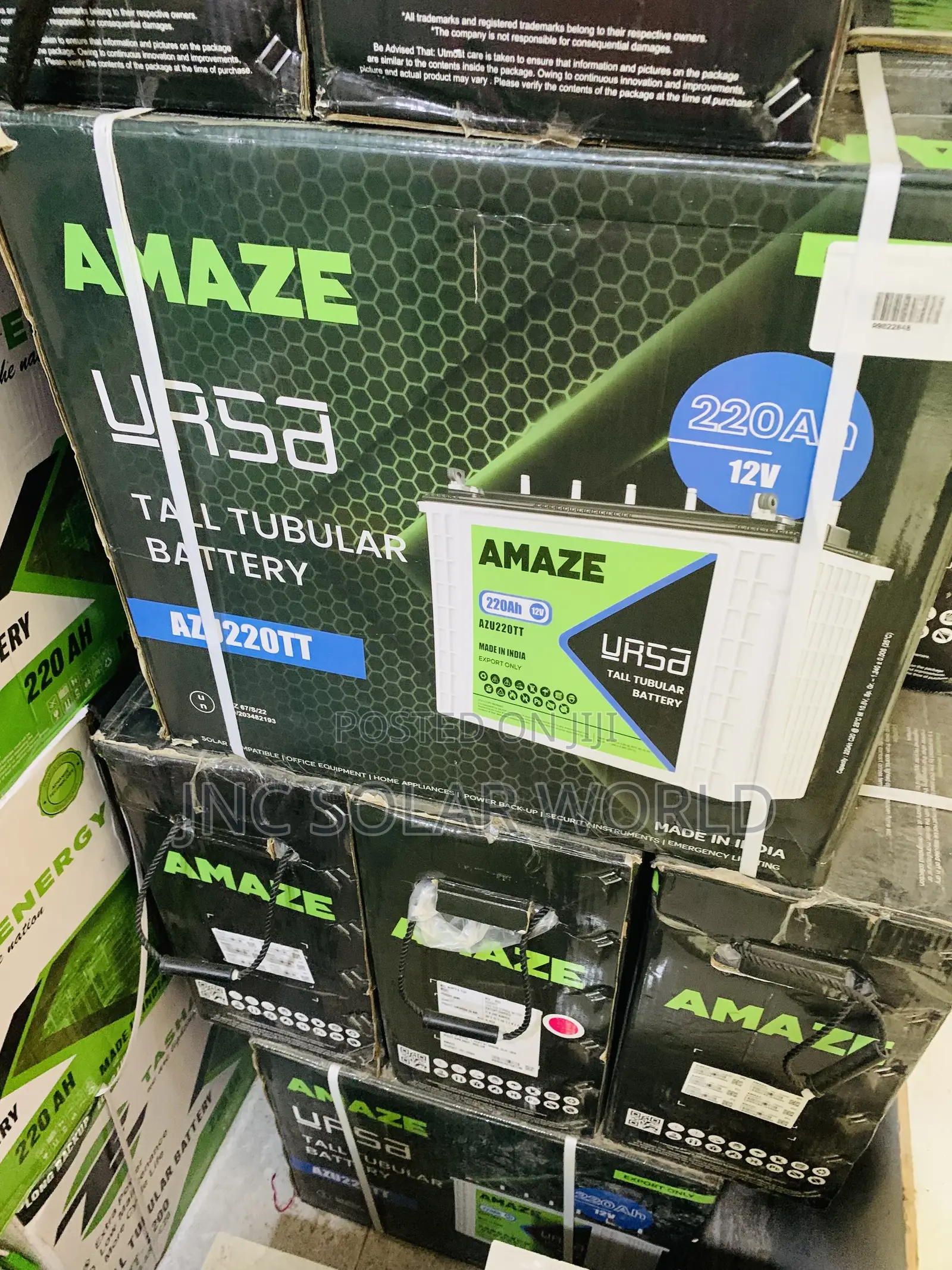 220ah/12v Amaze Tubular Battery