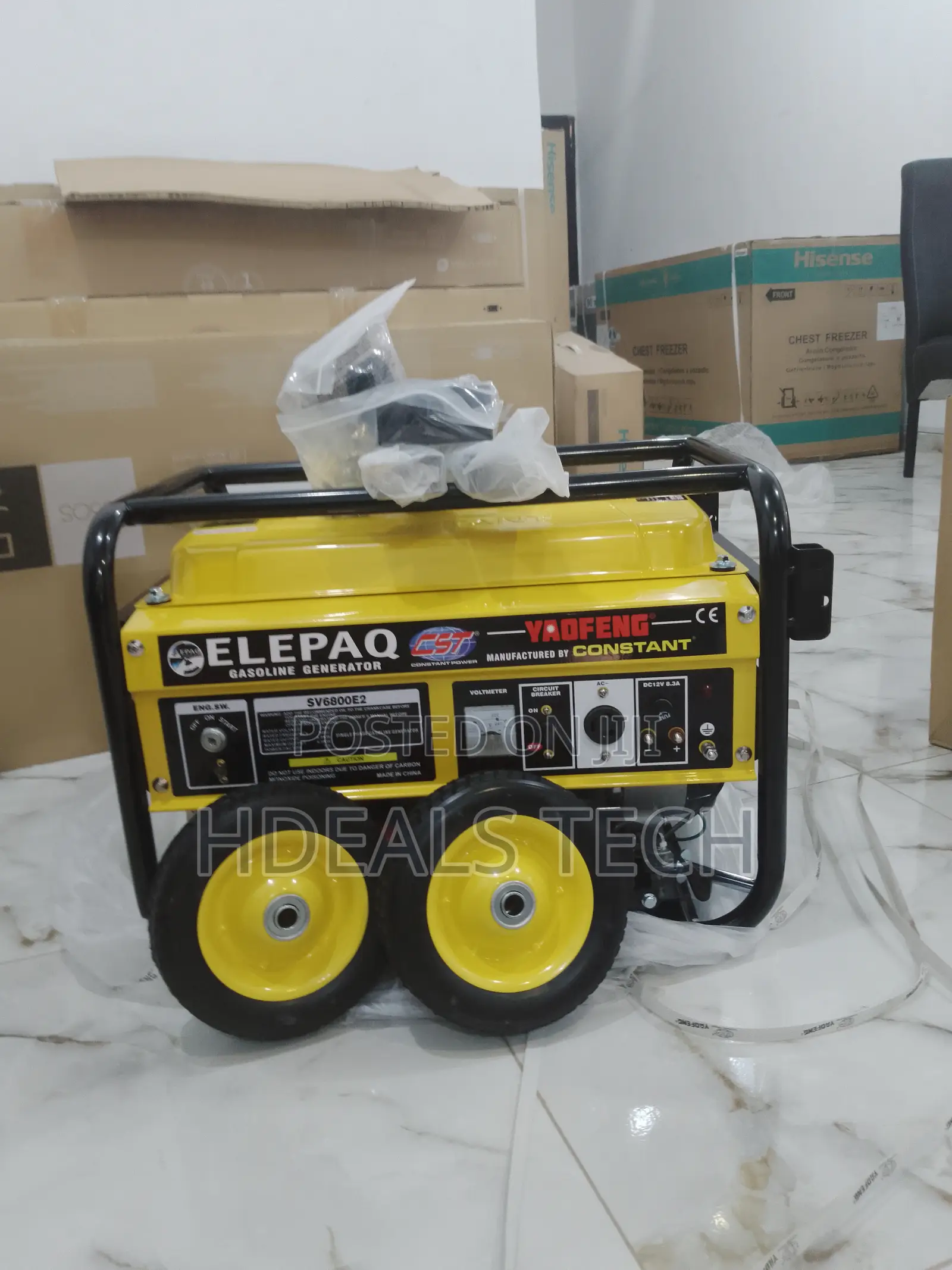 Gasoline Constant Elepaq Generator With Two Tyer.