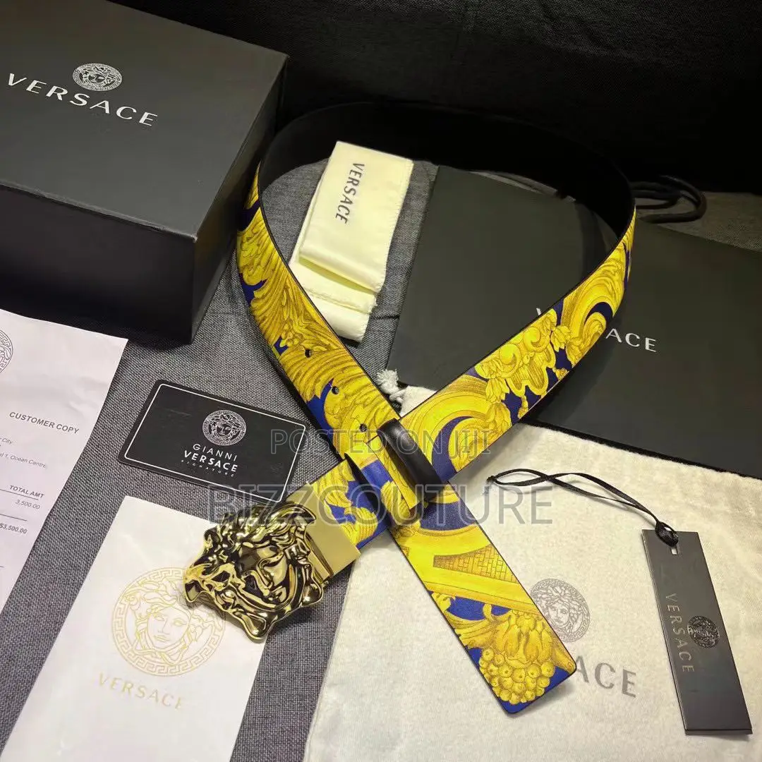 Original VERSACE Leather Belts Available in Store