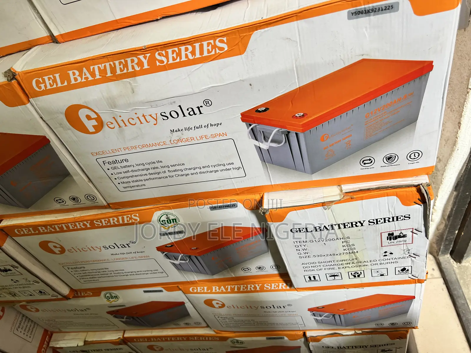 12V 200AH Felicity Solar Gel Battery