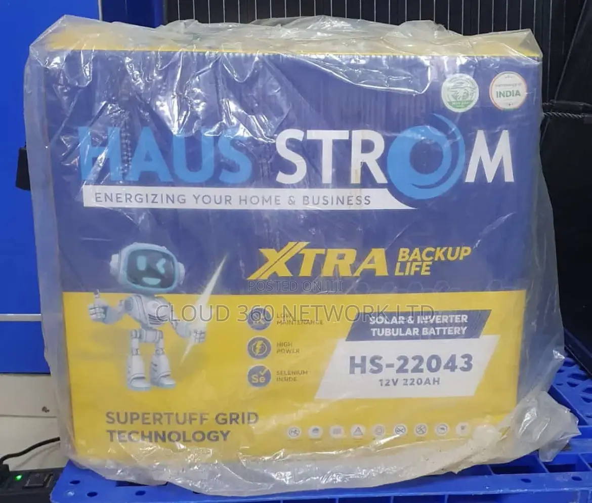 Haustrom 12V 220ahms Tubular Battery