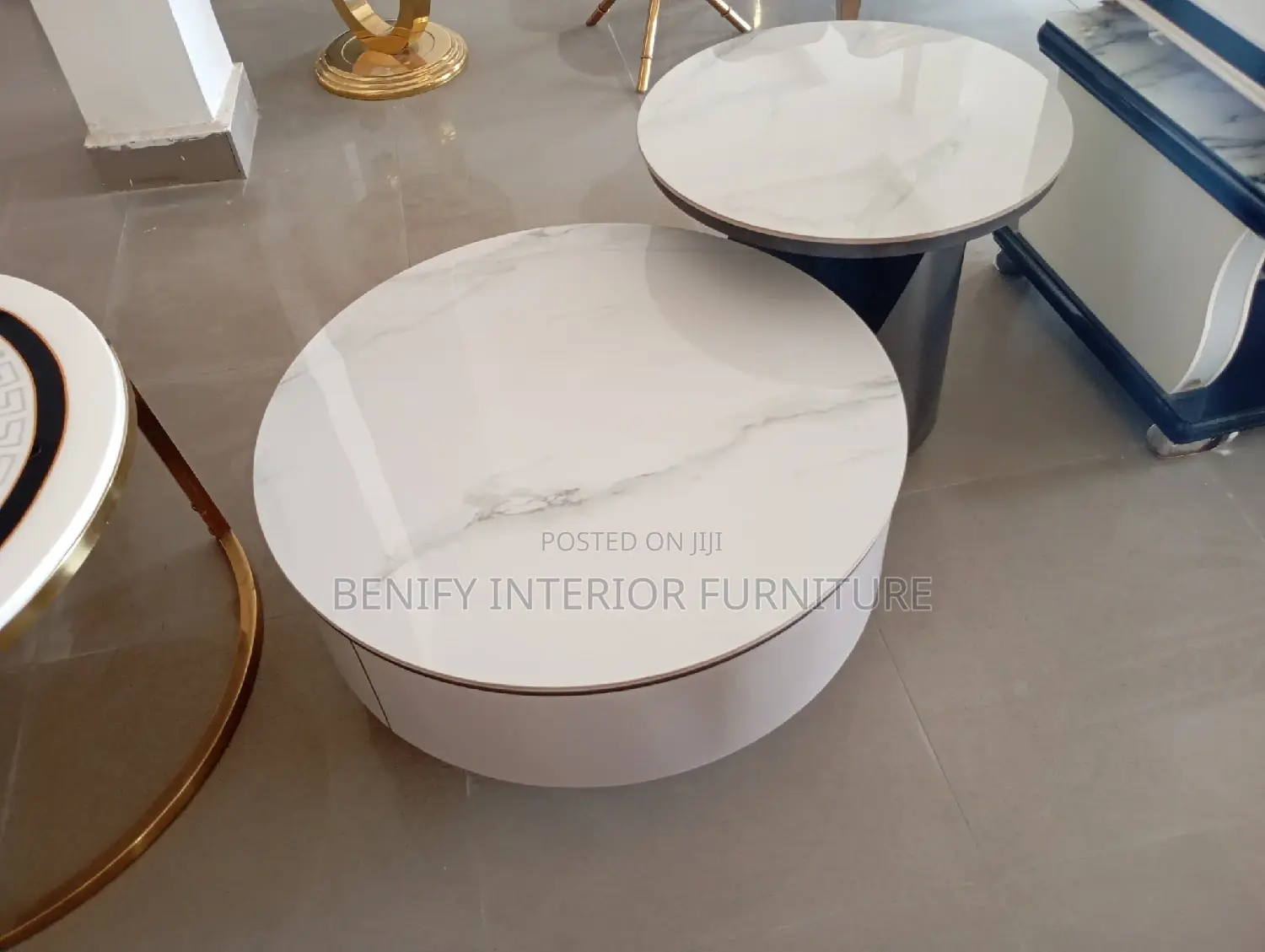 Modern Marble Top Centre Table With Drawer