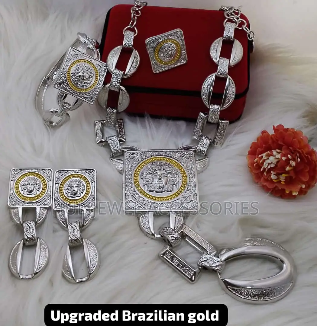 Ungraded Brazilian Gold Dropping Complete 4 Jewelry Set