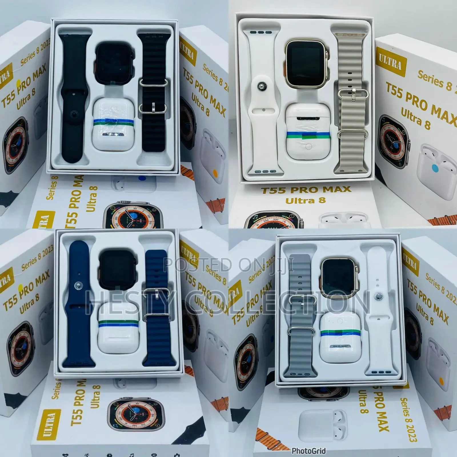 T55 Pro Max Smartwatch Double Straps With Earpods