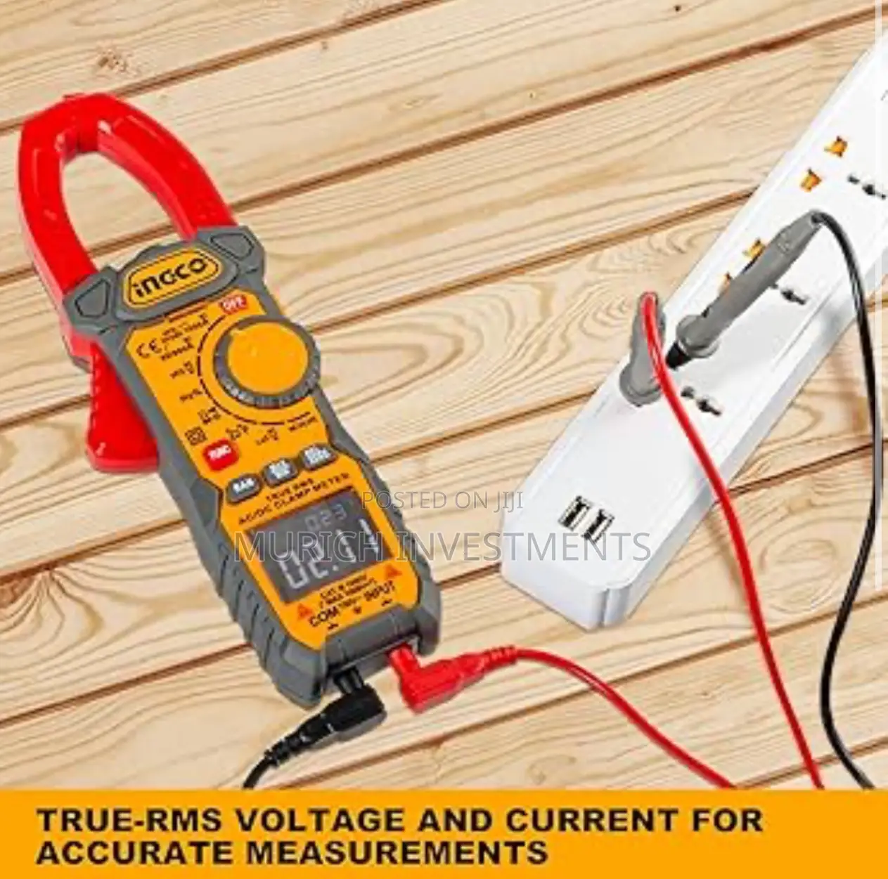 Ingco 1000a Digital Ac/Dc Clamp Meter, True RMS 6000 Counts