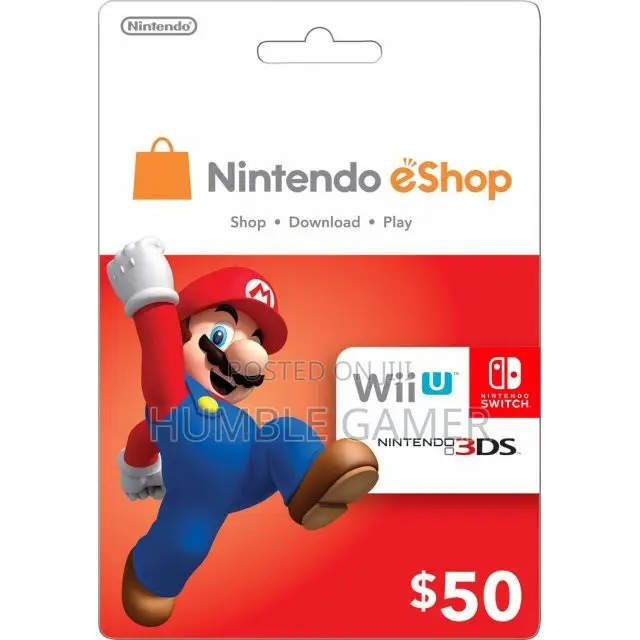 Nintendo Eshop $50 Gift Cards Available