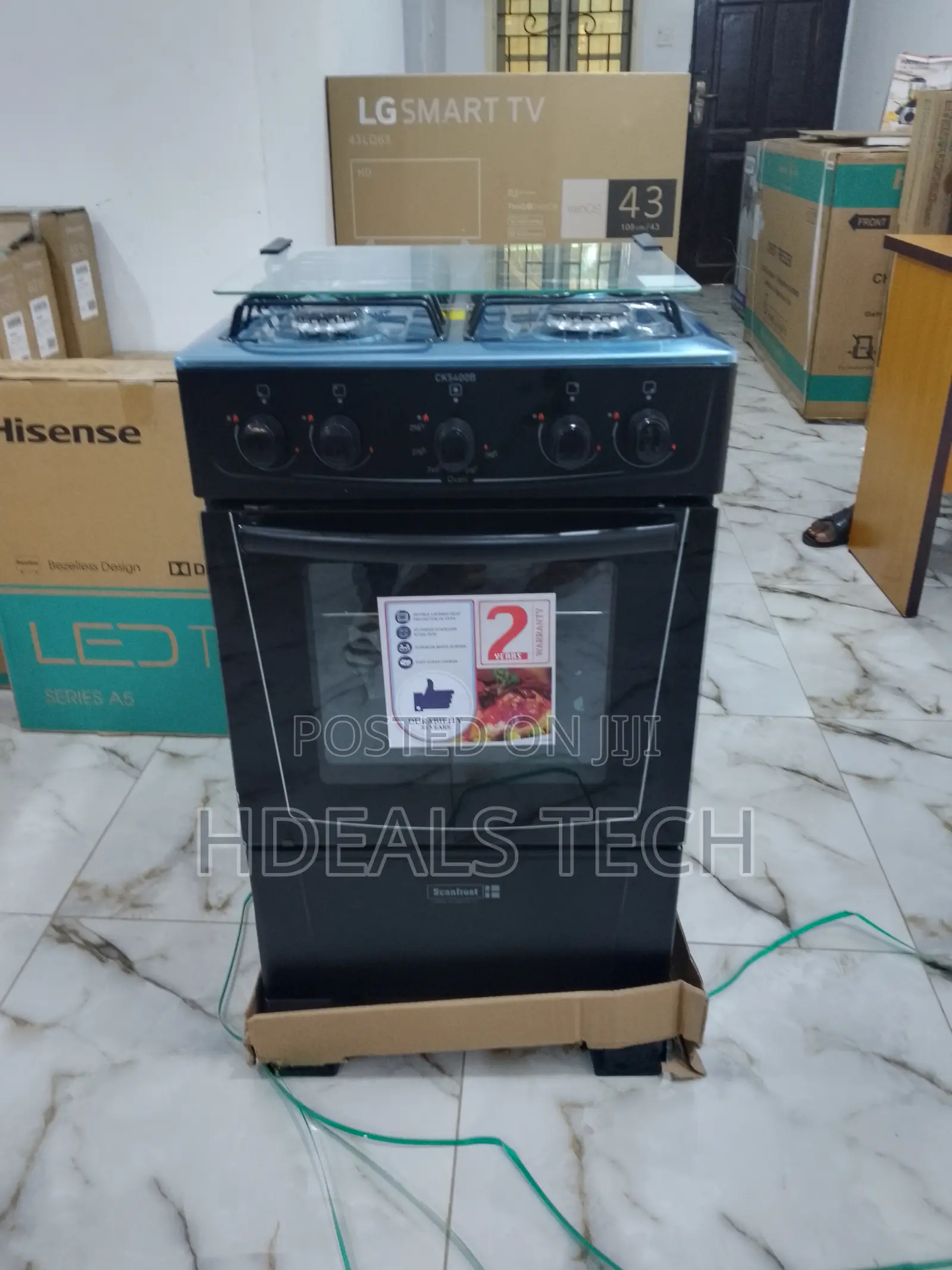 Scanfrost 4 Burner Standing Gas Cooker With Oven.