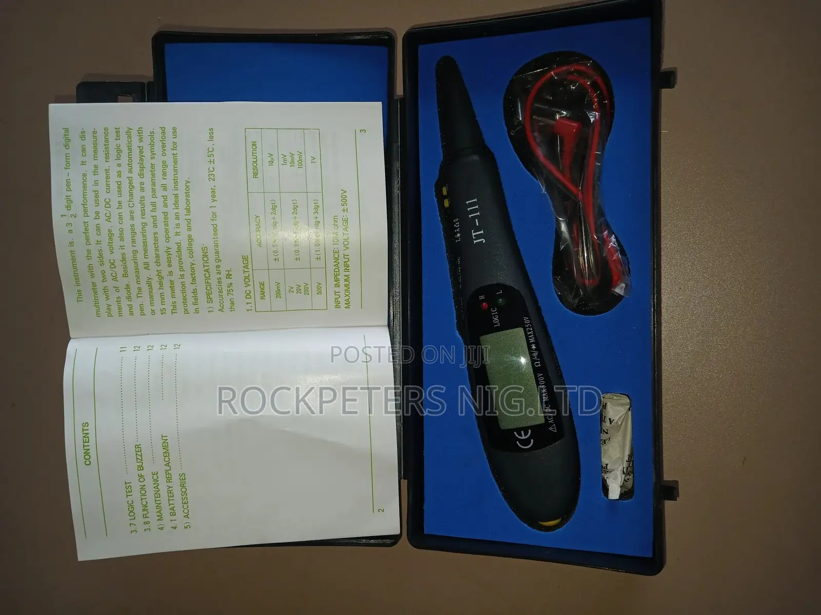 Jt -111 31/2 Digit Pen Digital Multimeter