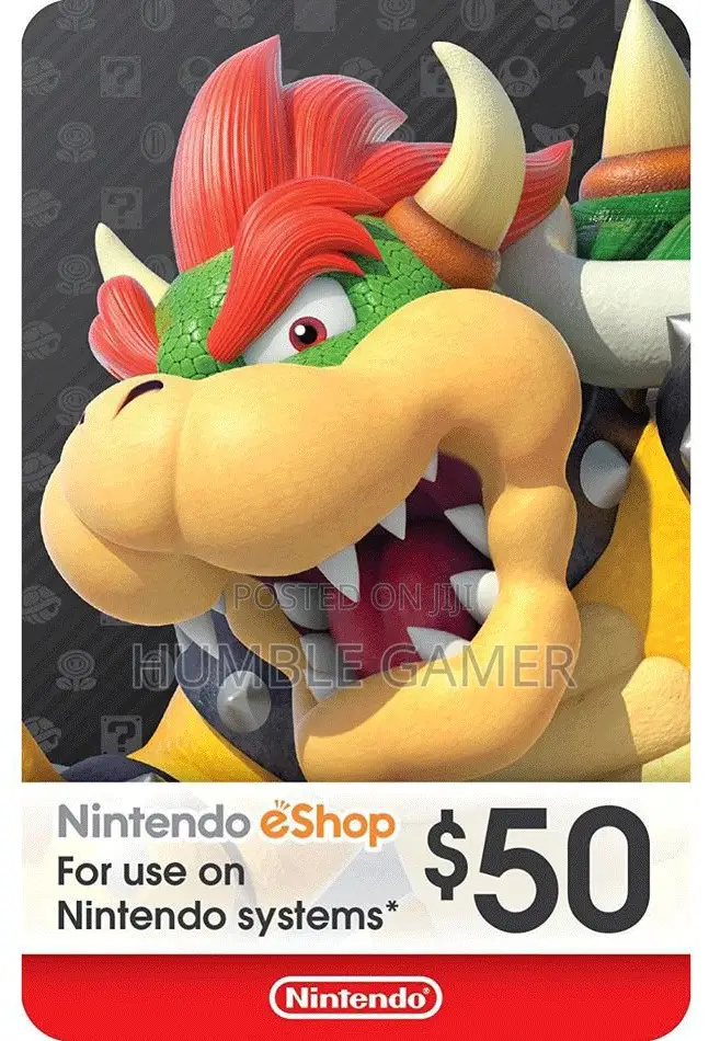 Nintendo Eshop $50 Gift Cards Available