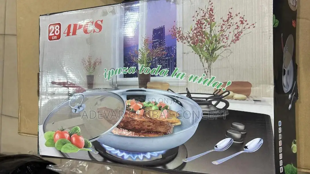 4 PCS Solid Steel Frypan 28cm