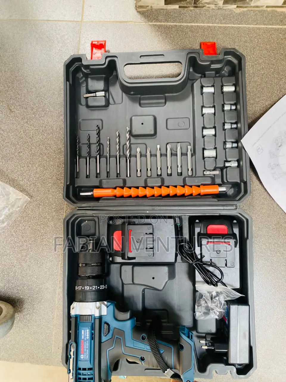 Set of Tools Box With Battery Drill 48v Bosch