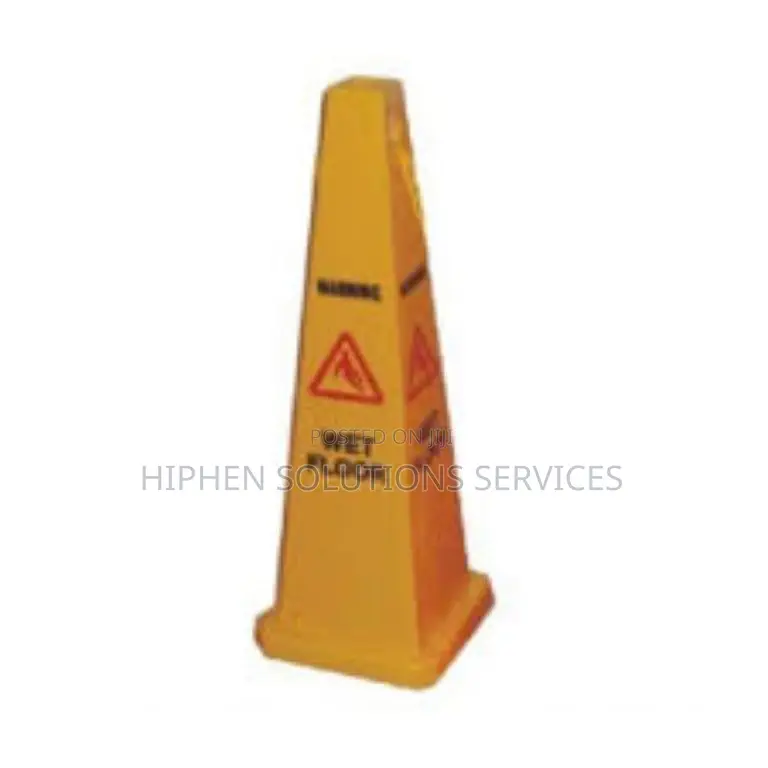 Safety Floor Cone/Sign - Wet Floor Yellow 89cm