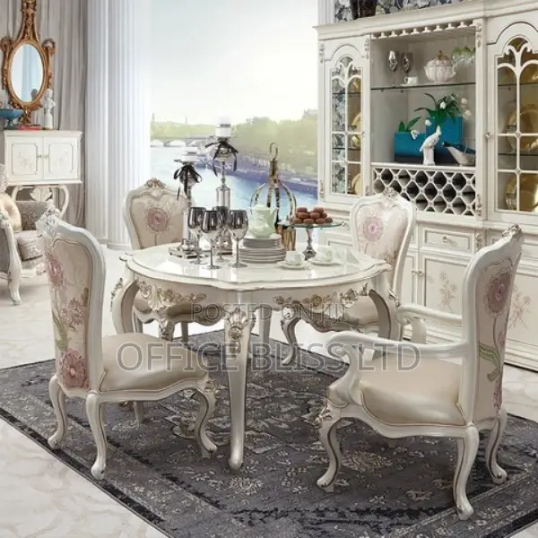 Luxury Royal Dinning Table + 4 Dining Chairs