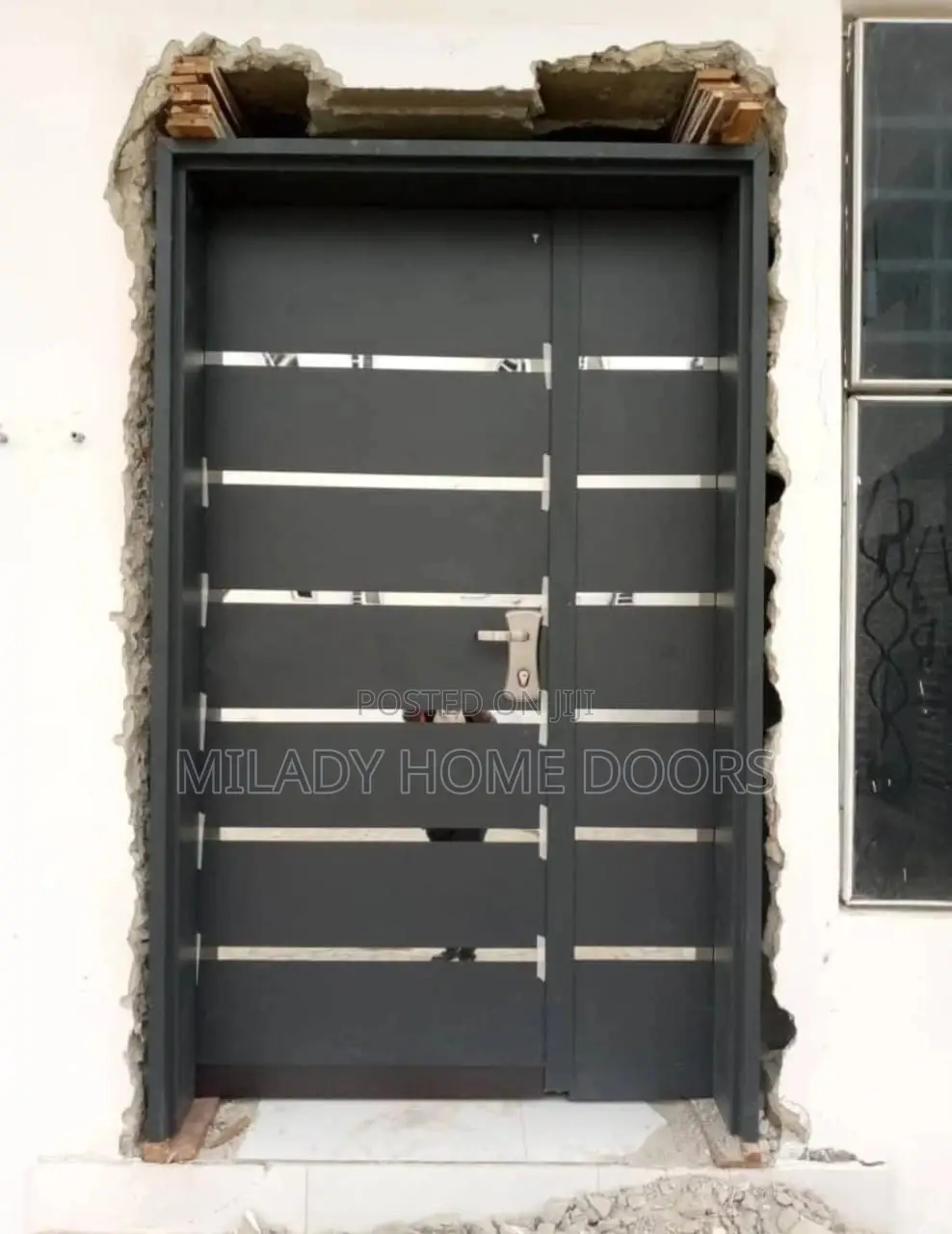 4ft Silver Line Israeli Security Door