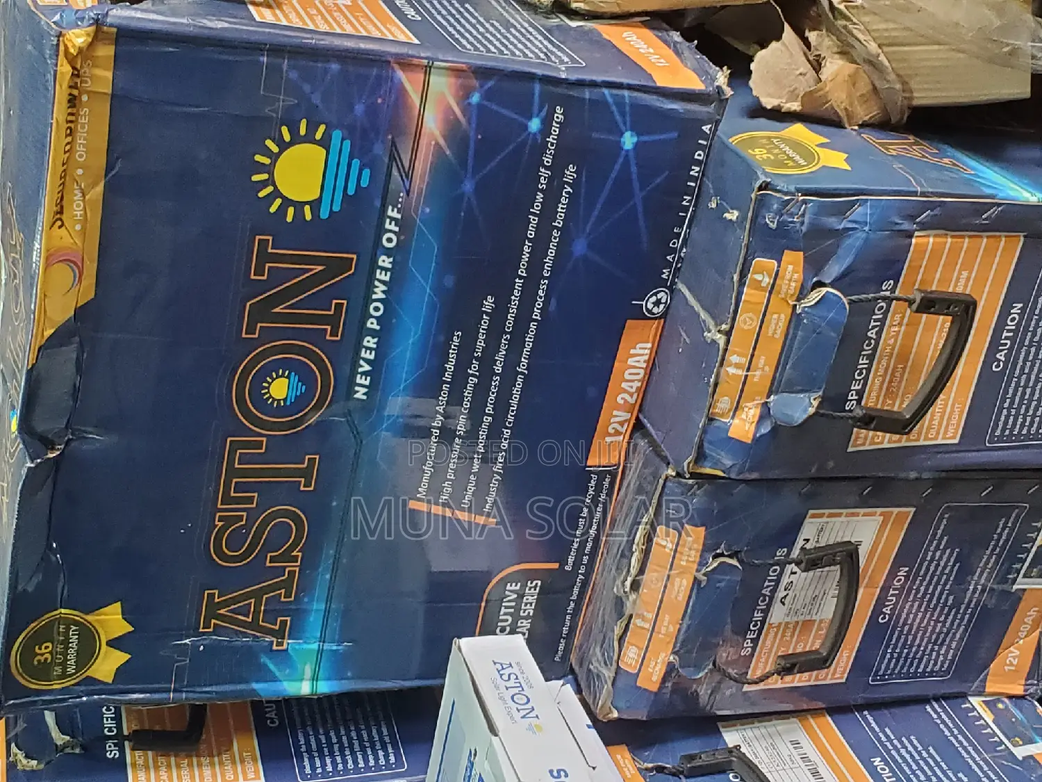 220ah 12v Aston Tubular Battery