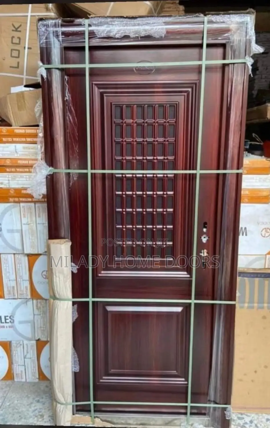 3ft Kitchen Exit Steel Security Door With Net
