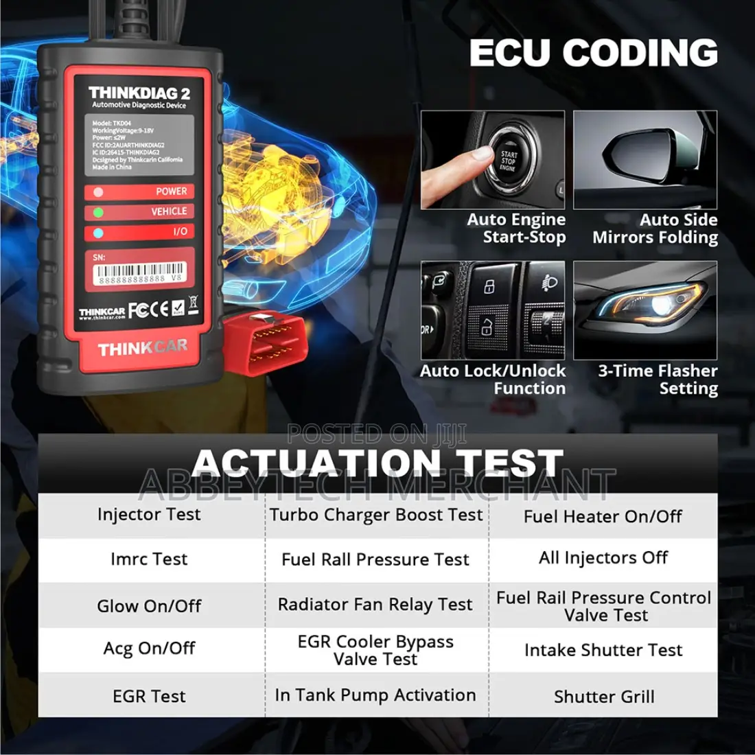 Thinkdiag2 Obdii Cars Scanner Ecu Prog for Diagzone Thinkcar Softwar