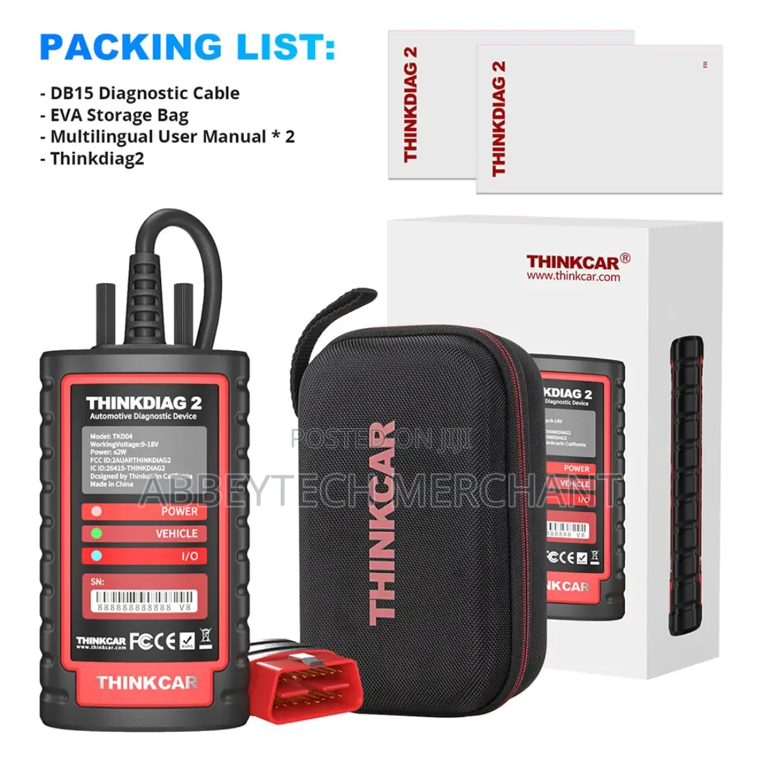 Thinkdiag2 Obdii Cars Scanner Ecu Prog for Diagzone Thinkcar Softwar