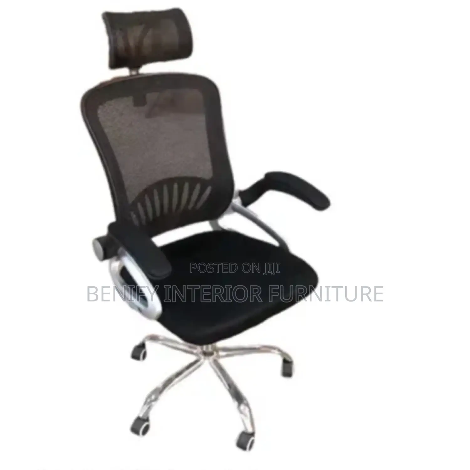 Mesh Swivel Movable Arms Office Chair
