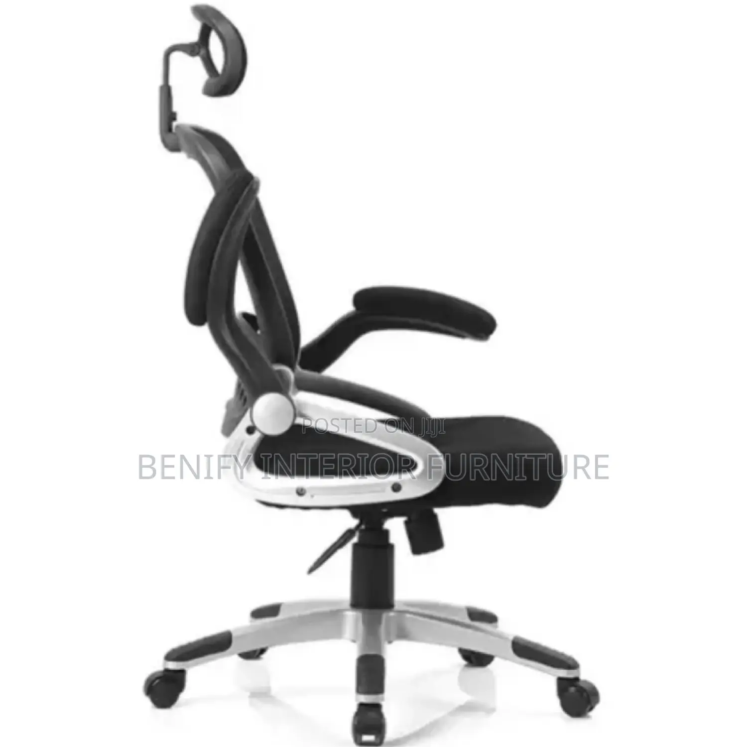 Mesh Swivel Movable Arms Office Chair