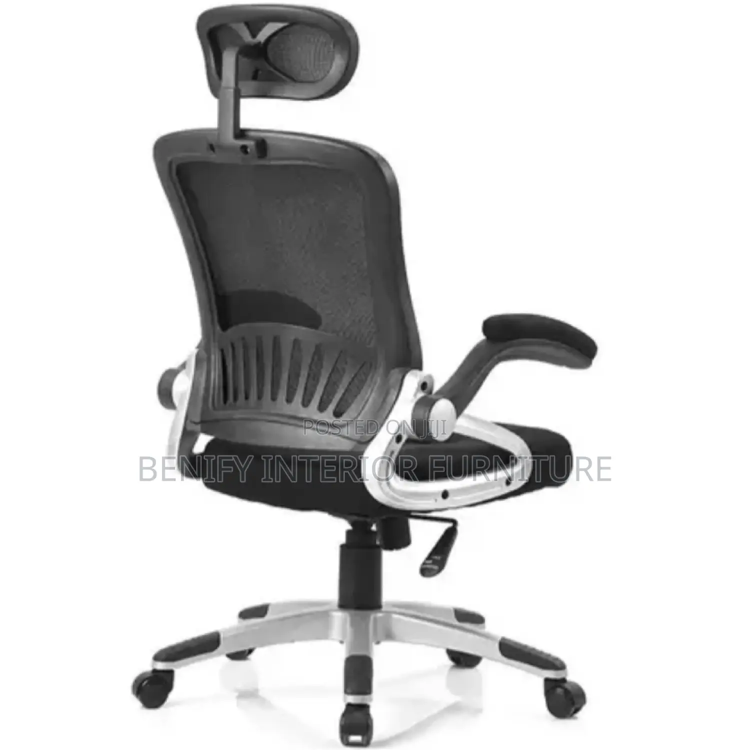 Mesh Swivel Movable Arms Office Chair