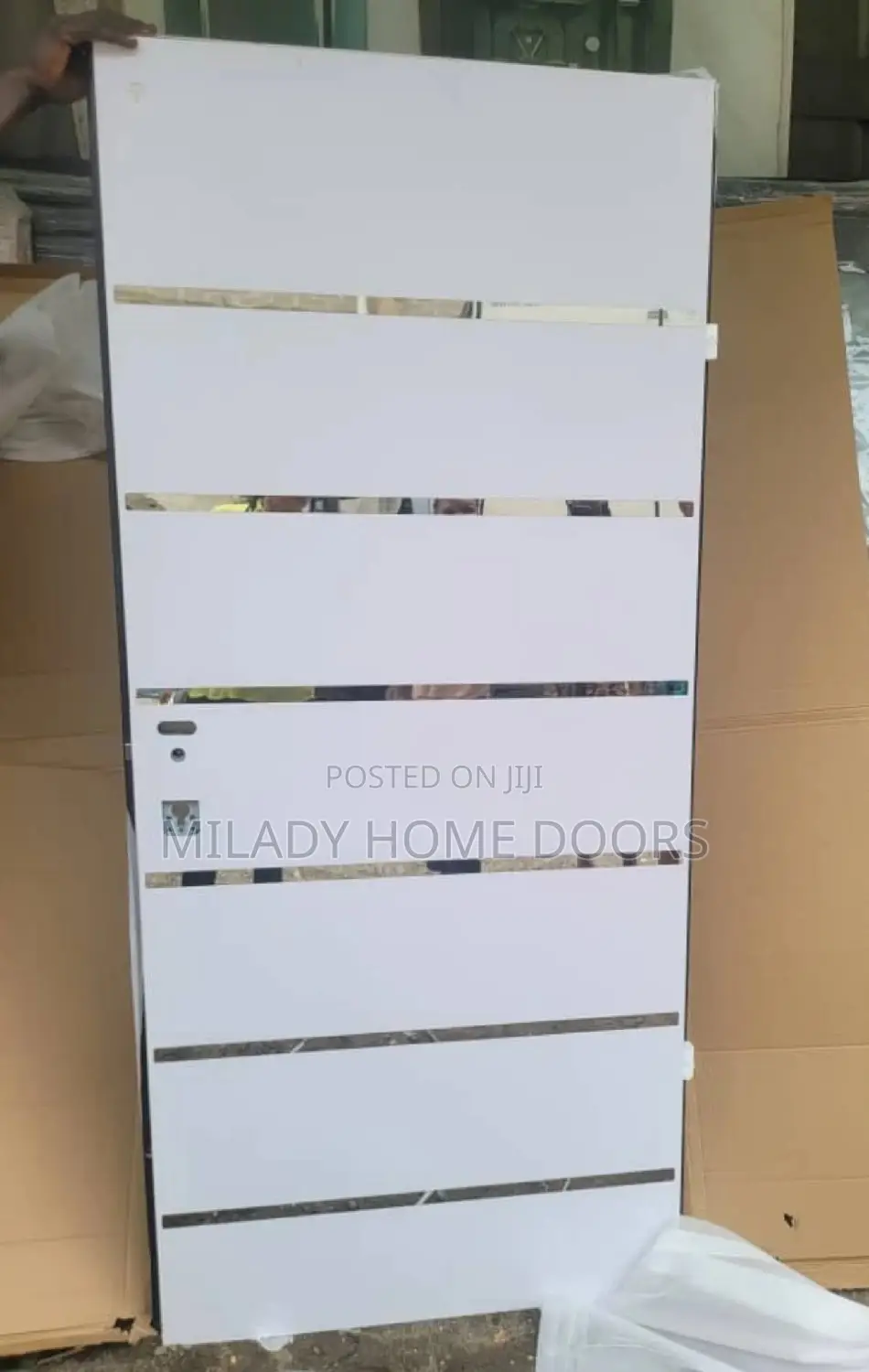 4ft Single Leaf Israeli Security Door White