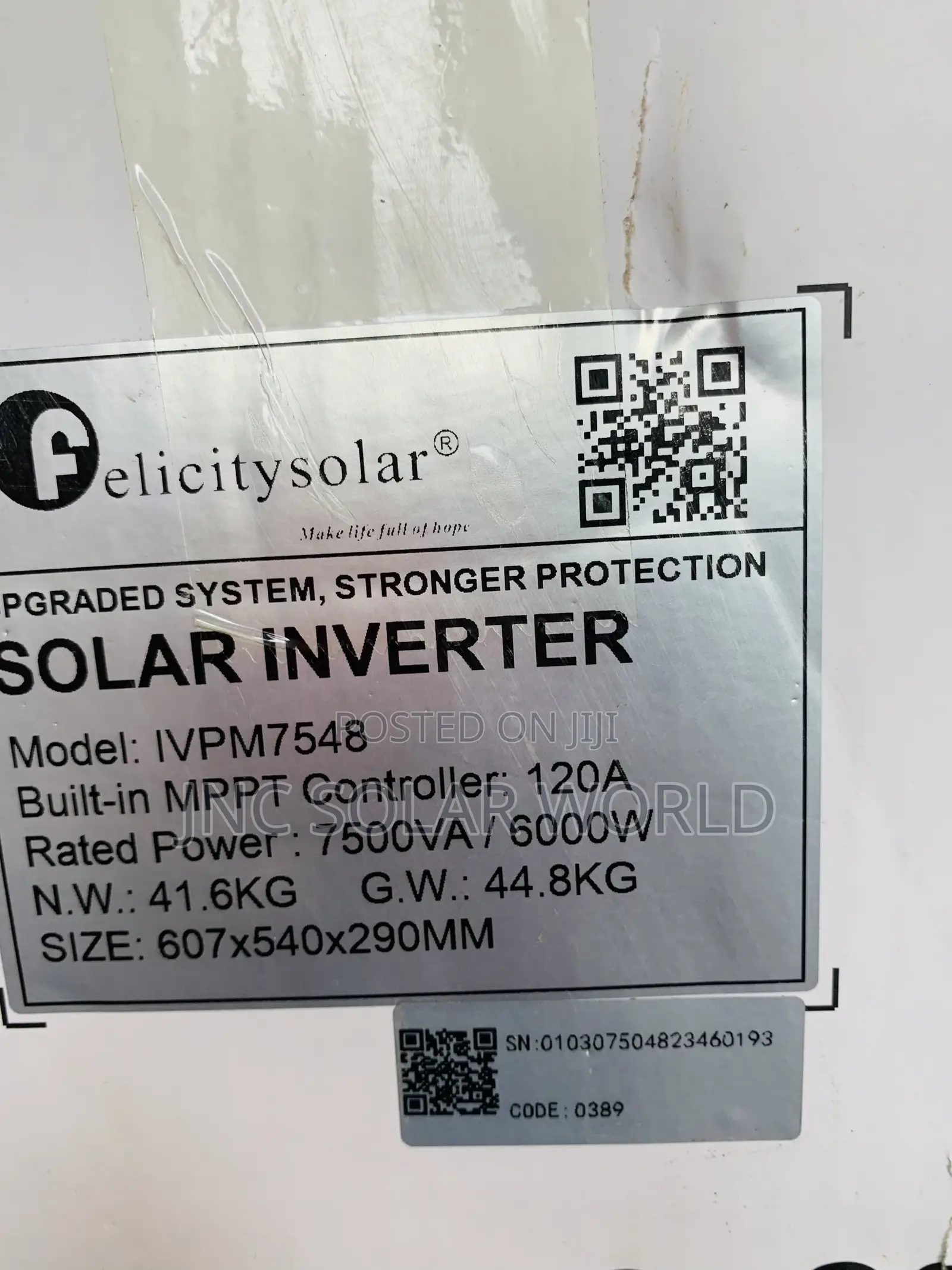 7.5kva/48v Hybrid Felicity Inverter