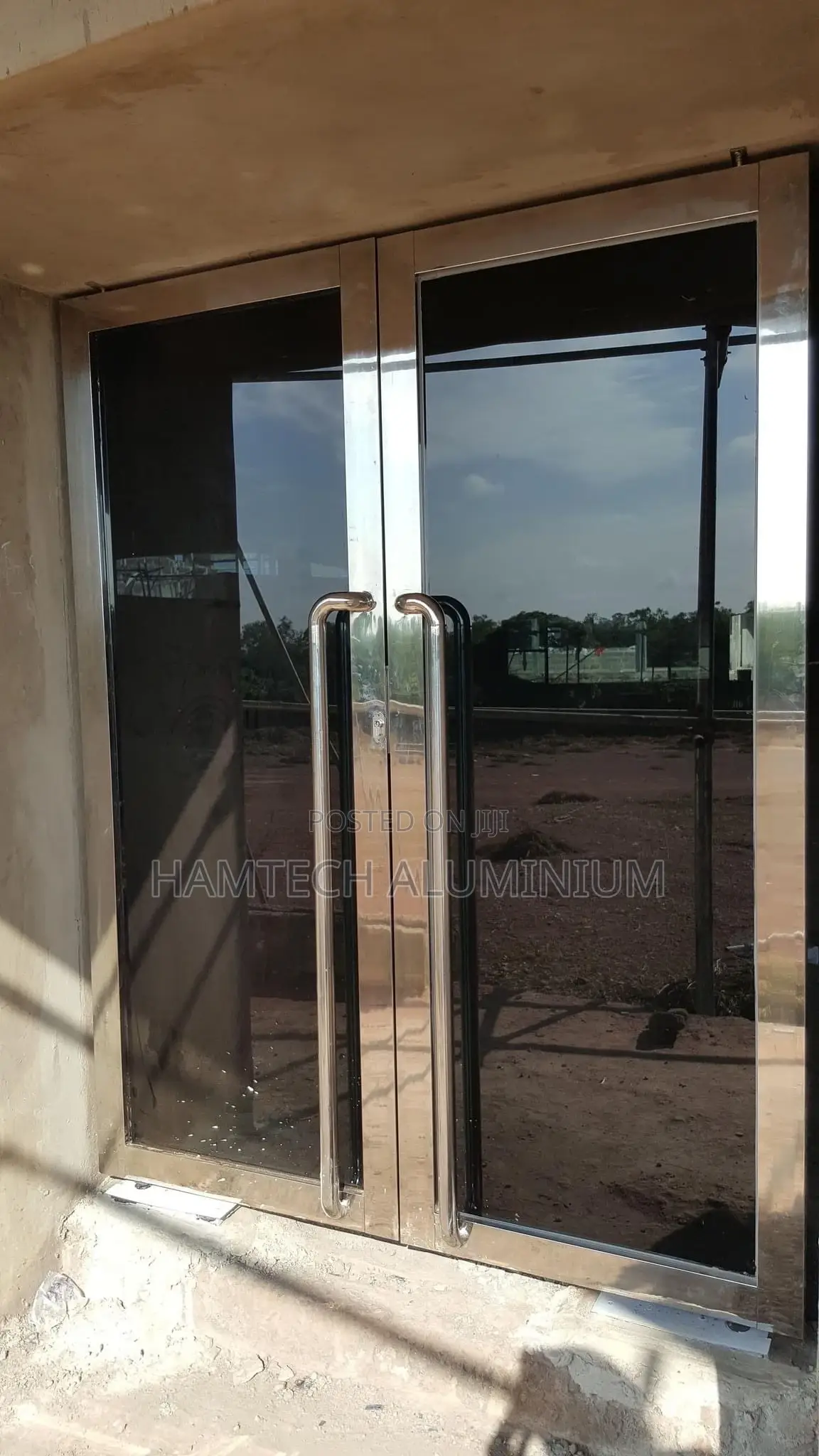 Stanless 10mm Thick Tempered Glass Entrance Door